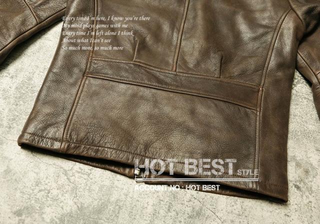 1.0mm カウハイド 復刻30年代スタイル シングルライダース メンズ 革ジャン レザージャケット 牛革