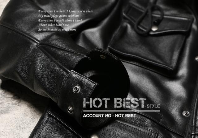 1.2mmカウハイド 復刻50年代スタイル M65 メンズ 革ジャン 中綿