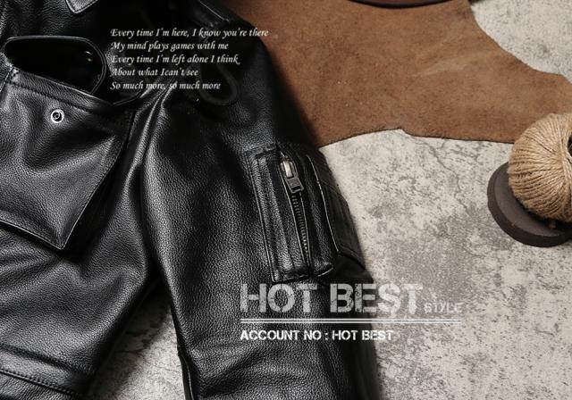 1.2mmカウハイド 復刻50年代スタイル M65 メンズ 革ジャン 中綿