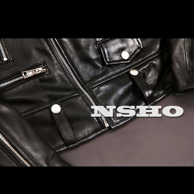 高級 スタンダード 羊革ダブルライダース ラムジャケット メンズ 革