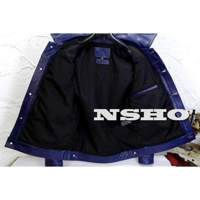 新品 牛革 インディゴ カウハイド セカンドタイプ Gジャン ライダース