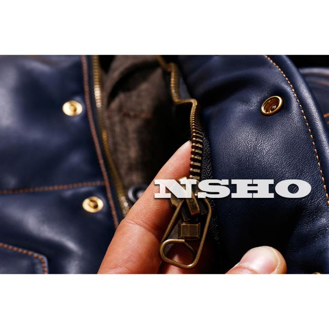 数量限定 超豪華 最上級カウハイド イタリアンレザー ダウンジャケット