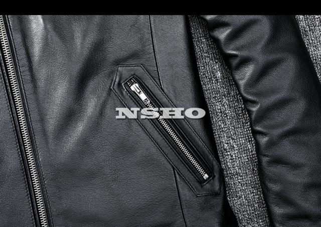 上質 カウハイド メンズ 革ジャン ミニマムスタイル シングル