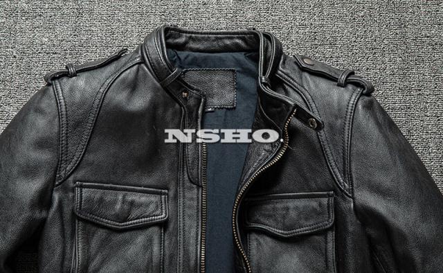 上質 カウハイド メンズ 革ジャン M65 タイプ ヴィンテージ サファリ