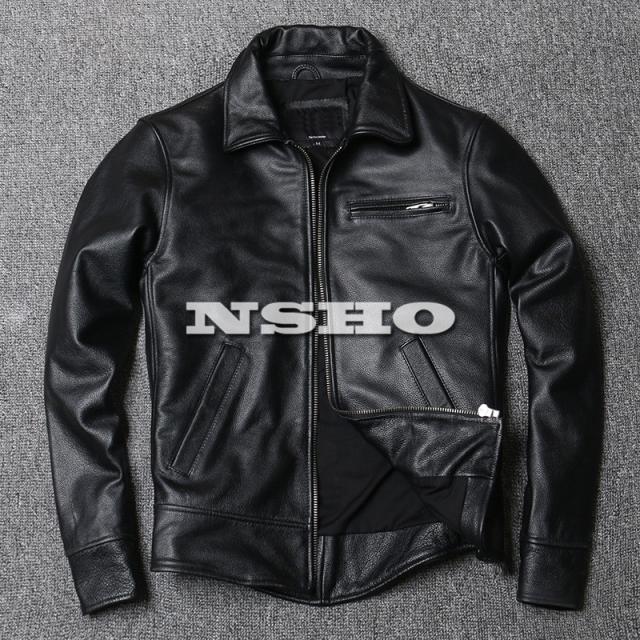 ○定番 レザージャケット 牛革 ライダース メンズファッション