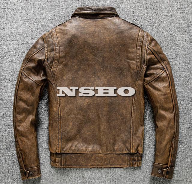 上質 カウハイド レア メンズ 革ジャン ヴィンテージ サファリ