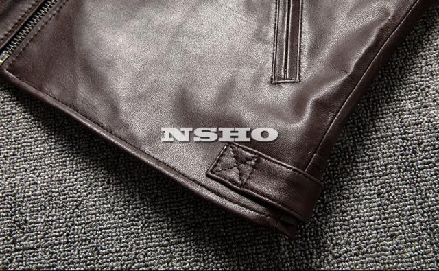 上質 革ジャン ゴートスキン メンズ 50's パテッド シングル