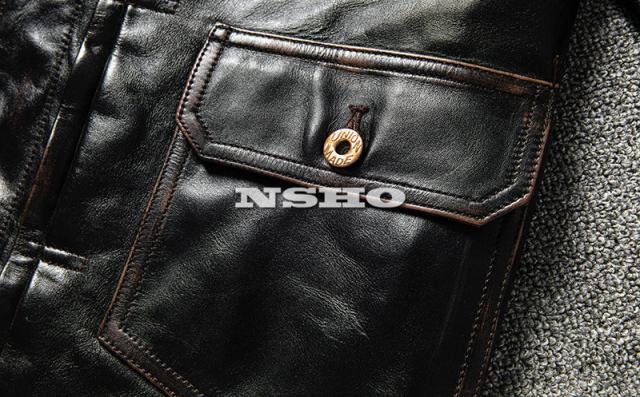 上質 革ジャン 茶芯ホースハイド メンズ サードタイプ Gジャン