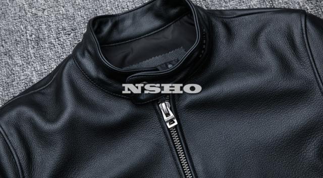 上質 革ジャン カウハイド メンズ ミニマムスタイル シングル