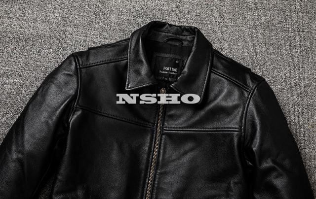 上質 革ジャン カウハイド メンズ ミニマムスタイル シングル ライダース レザージャケット イタリアンレザー 牛革_4