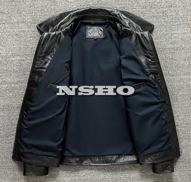 上質 革ジャン カウハイド メンズ M65タイプ ライダース レザー