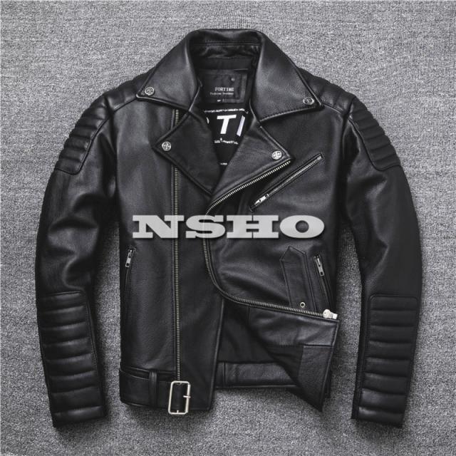 上質革ジャン　カウハイド　メンズ　レザー　ジャケット　ダブルライダース　イタリアン　バイクジャケット　ドクロ