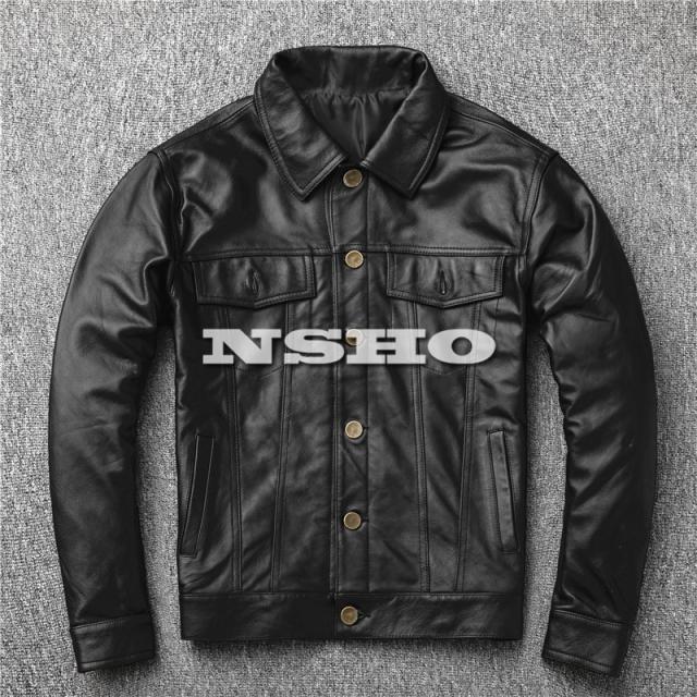 上質革ジャン カウハイド メンズ レザー ジャケット Gジャン