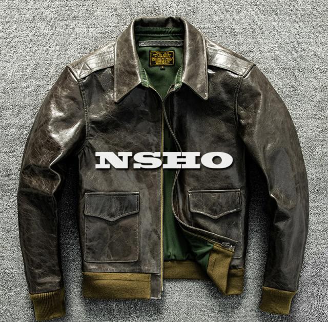 上質　メンズ　レザージャケット　ゴートスキン 山羊革　復刻30´s USAF　 TYPE A-2 フライトジャケット　　植物鞣し革
