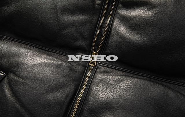 上質 メンズ レザー ジャケット MA-1タイプ レザーダウンジャケット