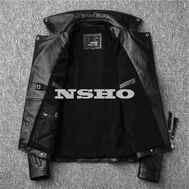 上質 メンズ レザー ジャケット カウハイド 牛革 復刻 50´s ダブル