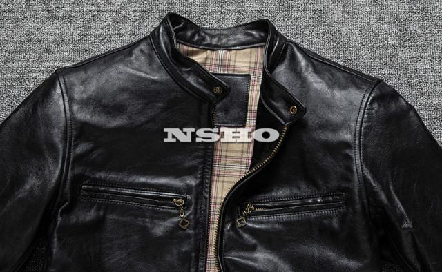 上質革ジャン メンズ ホースハイド(馬革) 茶芯馬革 復刻 60年代 カフェ