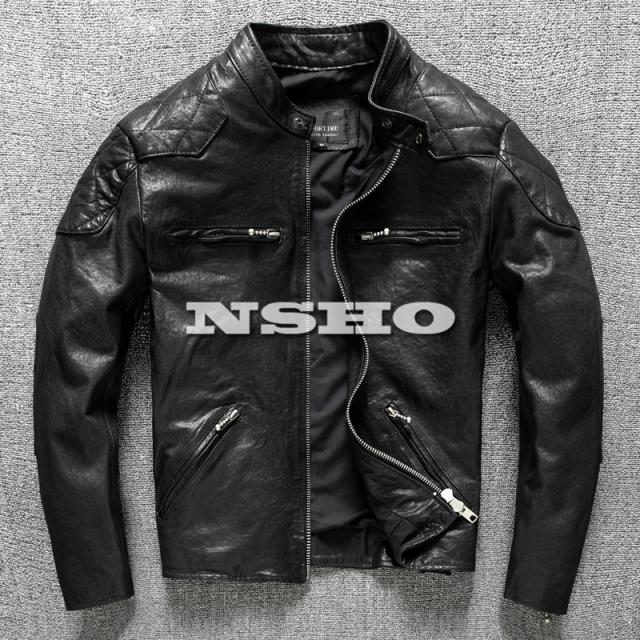 上質革ジャン メンズ　カウハイド　牛革　ミニマムスタイル シングルライダース