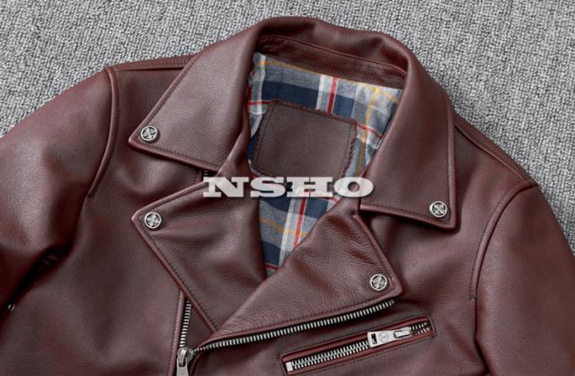 上質革ジャン メンズ　カウハイド　牛革　 1.5mm  UKスタイル ダブルライダース レザージャケット  ロンジャン