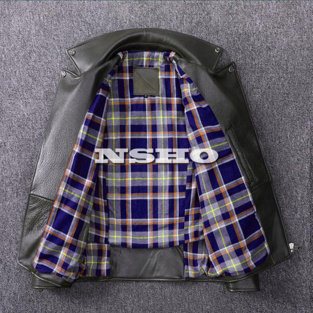 上質革ジャン メンズ　カウハイド　牛革　 1.5mm  UKスタイル ダブルライダース レザージャケット  ロンジャン