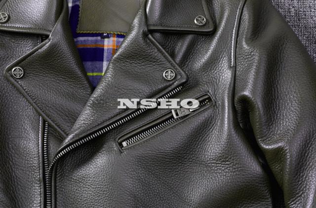 上質革ジャン メンズ　カウハイド　牛革　 1.5mm  UKスタイル ダブルライダース レザージャケット  ロンジャン