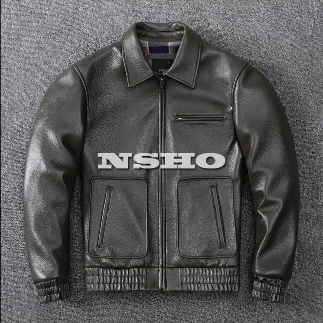 上質革ジャン メンズ　カウハイド　牛革　1.5ｍｍ　高級　復刻30年代 USAF TYPE A-2 フライトジャケット  タンニンなめし