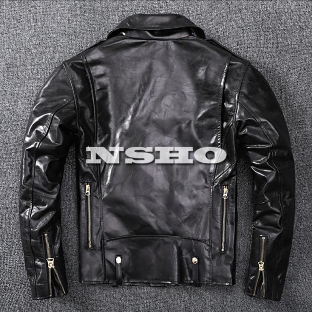 上質革ジャン メンズ シープスキン 羊革 50年代 J-24タイプ ダブル