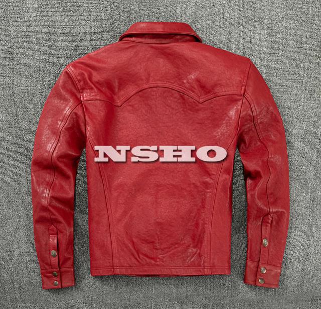 上質革ジャン メンズ シープスキン 羊革 レア色 シャツタイプ シングル