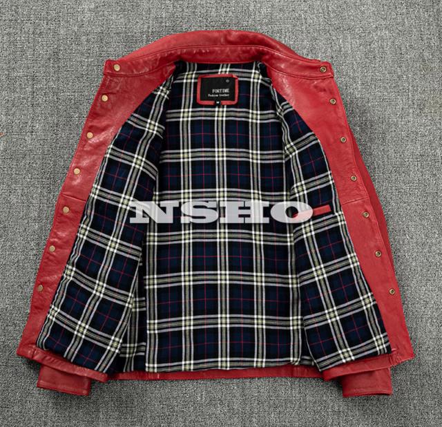 上質革ジャン メンズ シープスキン 羊革 レア色 シャツタイプ シングル