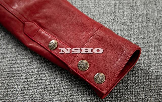 上質革ジャン メンズ シープスキン 羊革 レア色 シャツタイプ シングル