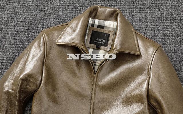 上質革ジャン メンズ カウハイド 牛革 レア色 復刻20年代 ブレーキマン