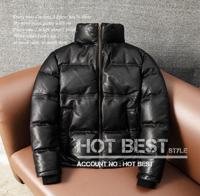 上質　メンズ　レザー　ジャケットシープスキン　羊革　MA-1タイプ レザーダウンジャケット ボマーボンバー フライト イタリアンレザー 上質 メンズ レザー ジャケットシープスキン 羊革 MA-1タイプ レザー