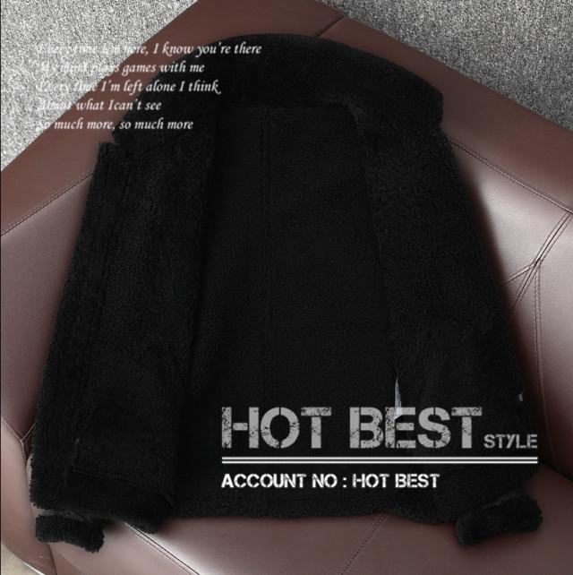 上質 メンズ レザー ジャケット シープスキン 羊革 ムートンボア 羊毛