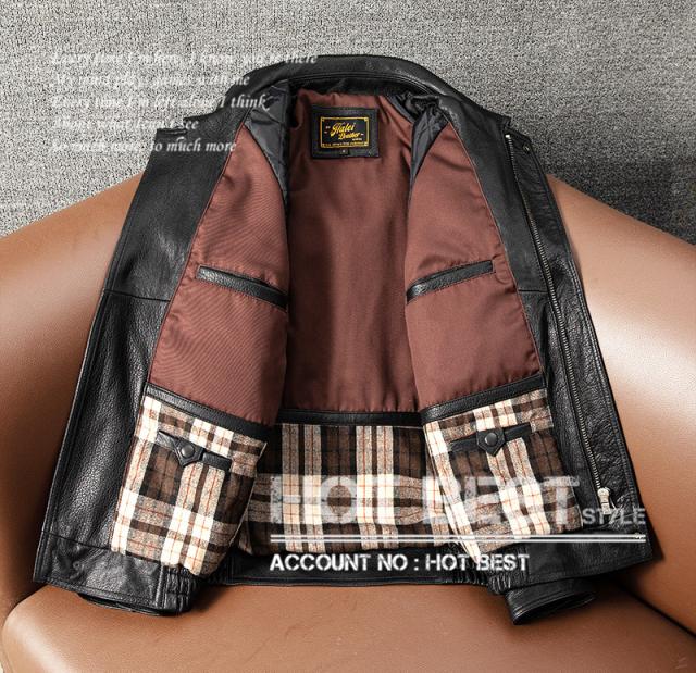 上質 メンズ レザー ジャケット ゴートスキン 山羊革 大きめサイズ