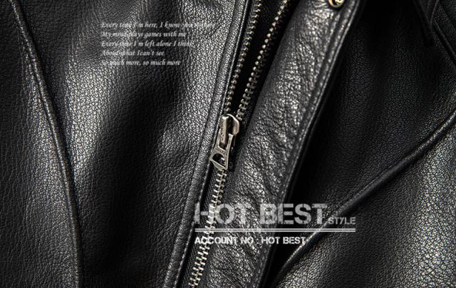 上質 メンズ レザー ジャケット ゴートスキン 山羊革 大きめサイズ