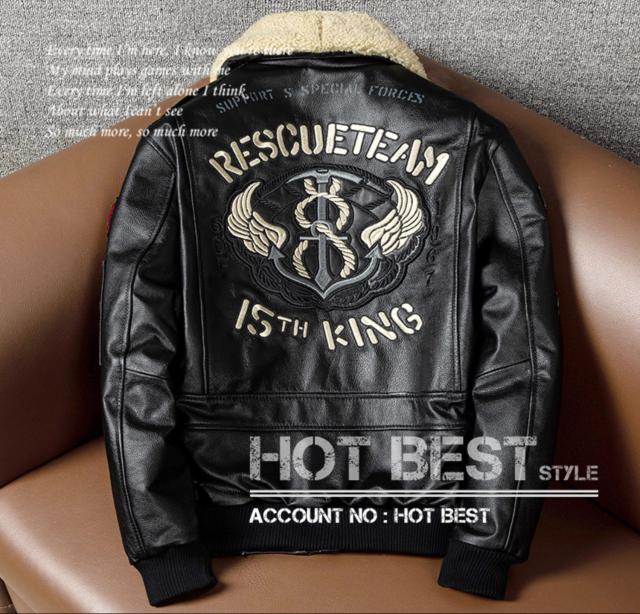 上質 メンズ レザー ジャケット カウハイド 牛革 ムートン 羊毛