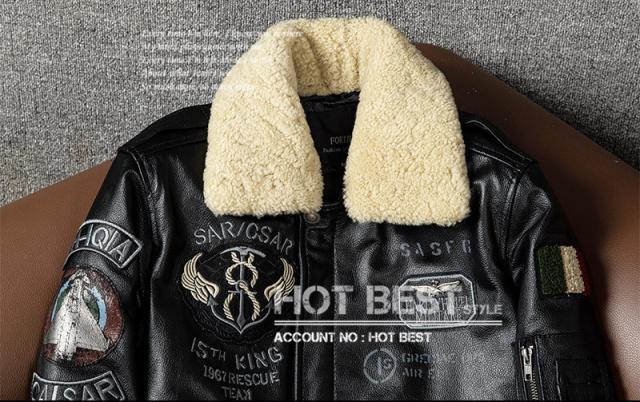 上質 メンズ レザー ジャケット カウハイド 牛革 復刻40年代