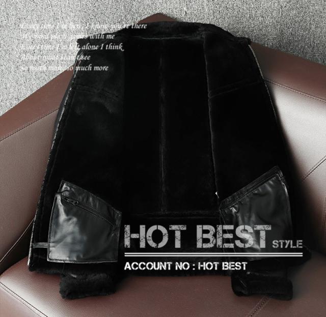 上質 メンズ レザー ジャケット 復刻 30年代 USAF TYPE B-3 ムートン