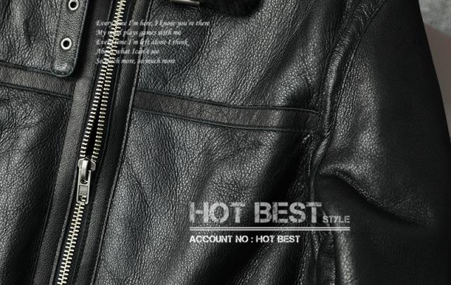 上質 メンズ レザー ジャケット 復刻30年 USAF TYPE B-3 ムートン