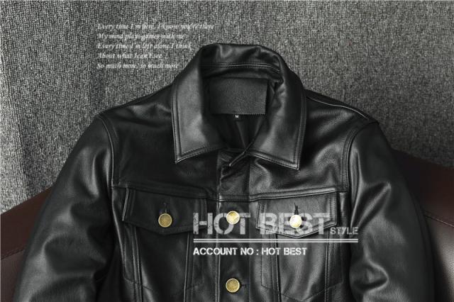 上質 メンズ レザー ジャケット カウハイド 牛革 復刻 50年代 サード