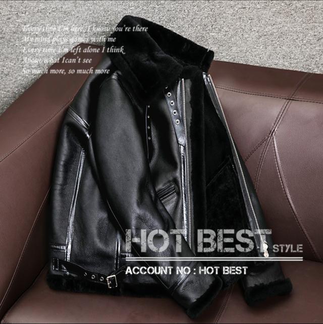 上質　メンズ　レザー　ジャケット　復刻　40年代　USAF TYPE D-1 ムートンレザー　ジャケット  WWII　B-3　B-6　フライト ラム　羊革　羊毛 上質 メンズ レザー ジャケット 復刻 40年代 USAF TYPE D-1 ムートン