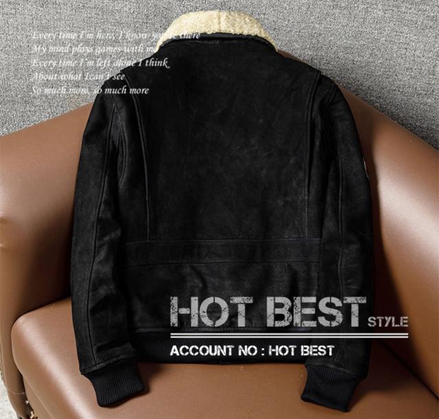 上質 メンズ レザー ジャケット カウスエード 牛革 復刻40年代