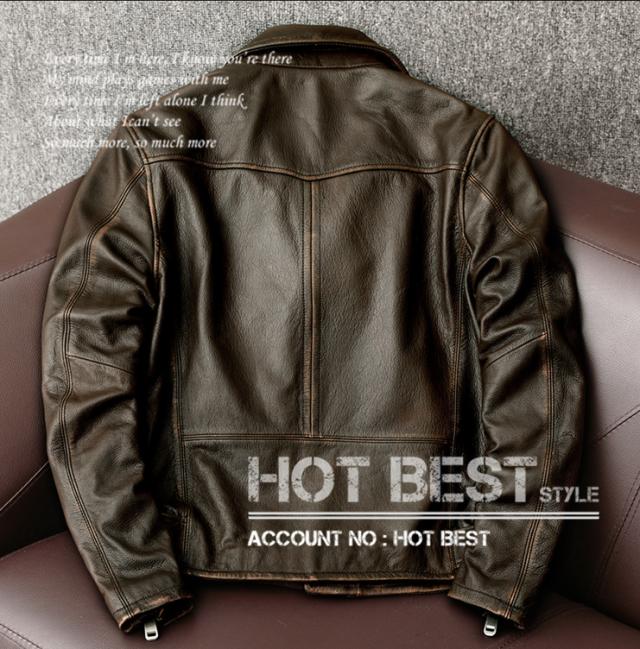 上質 メンズ レザー ジャケット カウハイド 牛革 50年代 J-24タイプ