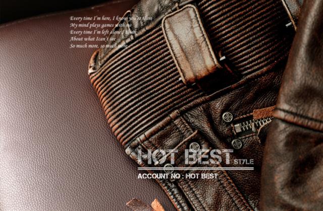 上質 メンズ レザー ジャケット カウハイド 牛革 復刻30年代スタイル D