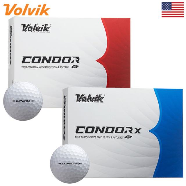 ボルビック Volvik 2024 New Condor Condor X 1ダース(12球入) 2024年モデル USA直輸入品 並行輸入品 USモデル ゴルフ ゴルフボール  の通販は