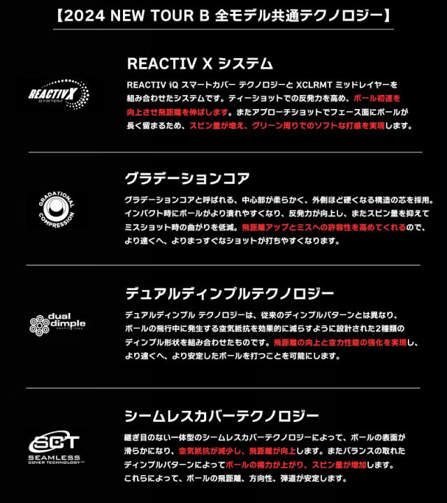 【まとめ買いがお得】BS ブリヂストン ゴルフボール ツアーB ツアービー 2024 2ダース 24球入 BRIDGESTONE GOLF BALL TOUR B X XS RX RXS MindSet ウレタンカバー 3ピース構造 USモデル 並行輸入 USA直輸入品 飛び スピン ゴルフ ボール 人気