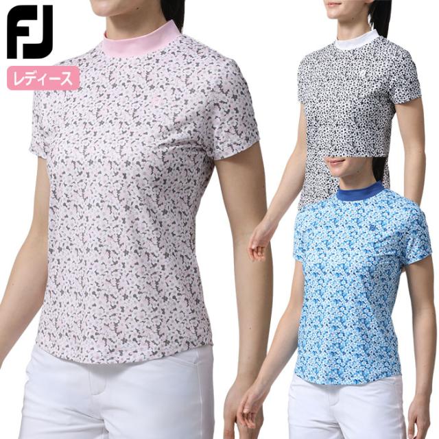 フットジョイ サクラソウプリント半袖モックネックシャツ レディース FJW-S24-S07 FOOTJOY 2024春夏モデル 日本正規品の通販は