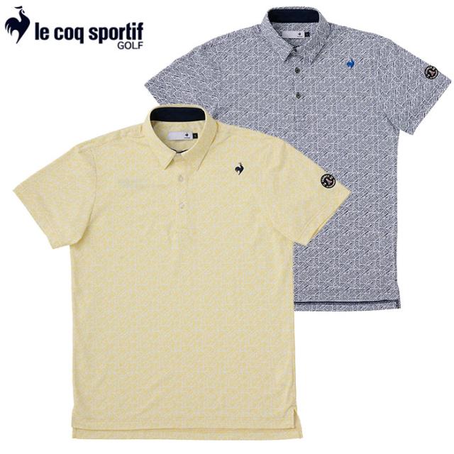 ルコック ストレッチフォーサー フレンチボーダー総柄半袖シャツ QGMXJA18 メンズ le coq sportif GOLF 2024春夏モデル 日本正規品の通販は