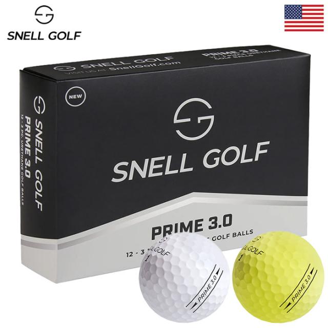 スネルゴルフ PRIME 3.0 ゴルフボール 3ピース ウレタンカバー 1ダース(12球入) Snell Golf 2024年モデル USA直輸入品の通販は 5,500円