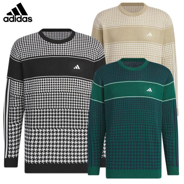 アディダス PRIMEKNIT ハウンドトゥース セーター JSC16 メンズ ゴルフウェア 2024秋冬モデル adidas 日本正規品